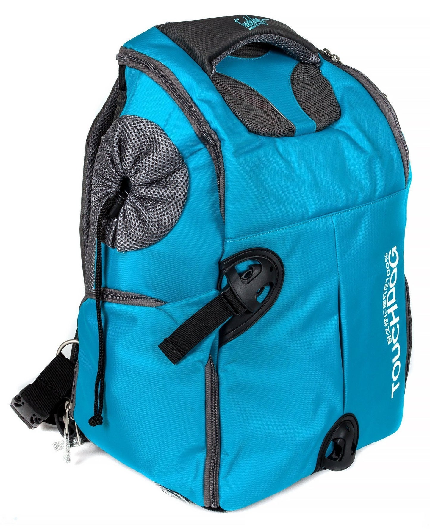 Touchdog ® 'Wuffle Duffle' 2-in-1 Wheeled Backpack Sporty Pet Carrier