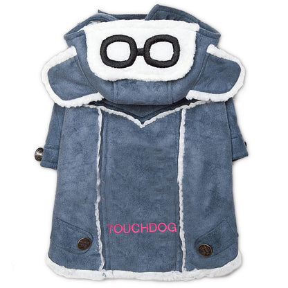 Touchdog 'Tuskegee' Aero-Vintage Designer Fashion Winter Dog Coat