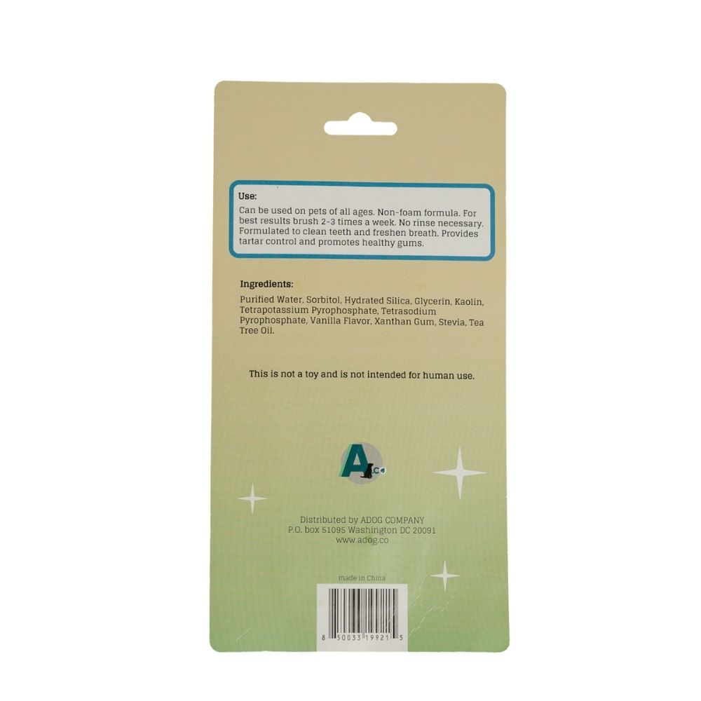 Triple Headed Dog Toothbrush with All-Natural Toothpaste Kit – 2-Piece Kit